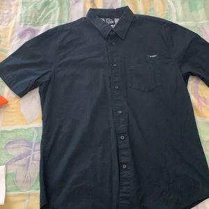 Volcom black medium button-up